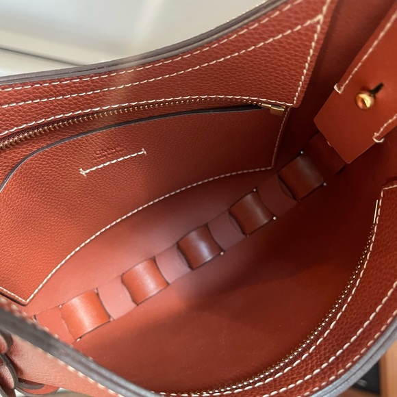LNWOT Chloe Darryl Small Hobo Crossbody in Sepia Cognac Brown - Picture 12 of 14